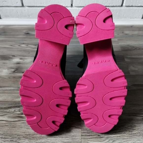 Sorel Women's Brex Heel Chelsea Bootie Black Pink NL4349-011 size 6 - Picture 4 of 5